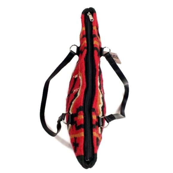 Artisan Multicolor Handwoven Wool Blend Zapotec Cross Print Purse Womens Large - Picture 7 of 10